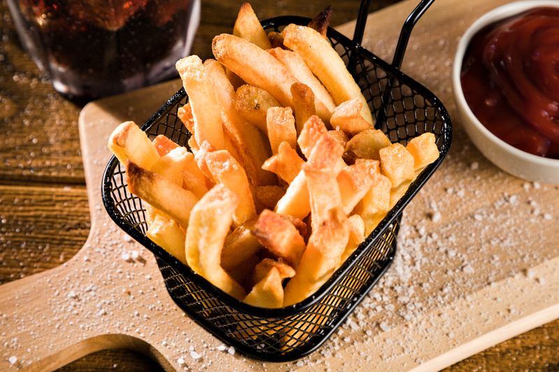 crispy seasoned waffle fries side